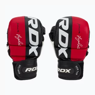 Rękawice grapplingowe RDX T6 czarno-czerwone GGR-T6R  m - Rękawice bokserskie - miniaturka - grafika 1