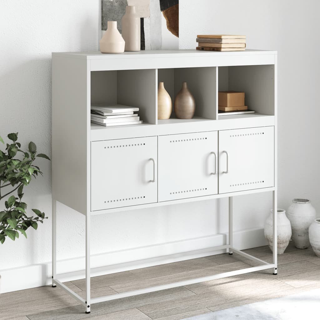 vidaXL vidaXL Szafka, biała, 100,5x39x107 cm, stal walcowana na zimno