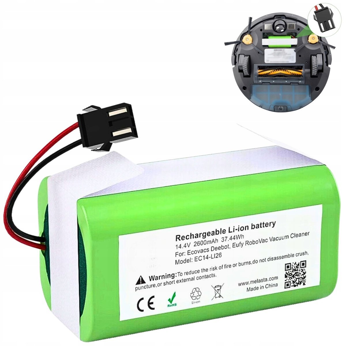 Bateria Zamienna Do Odkurzaczy 14,4 V 2600mAh Litowo-jonowa| Kompatybilna