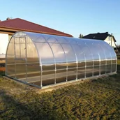 Szklarnie ogrodowe - Szklarnia KLASIKA TUBE 3x8 m poliwęglan 6mm fundament 24 m2 - miniaturka - grafika 1