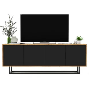 Loftowa szafka rtv dąb wotan + czarny - Avila 11X - Szafki RTV Loftowa szafka rtv dąb wotan + czarny - Avila 11X - Szafki RTV - miniaturka - grafika 1
