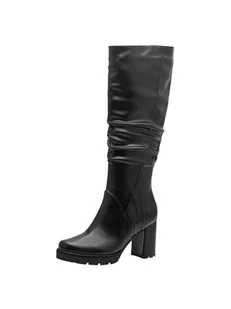 Marco Tozzi Damskie długie buty 2-25601-43 modne kozaki, czarne, 36 EU, czarny, 36 EU - Kozaki damskie - miniaturka - grafika 1