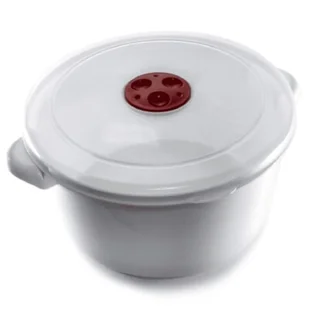 Ambition SMART GARNEK DO KUCHENKI MIKROFALOWEJ 2,0 L BIAŁO-CZERWONY TWORZYWO SZTUCZNE 699358 699358 - Garnki - miniaturka - grafika 1