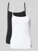 Bielizna nocna - Top na ramiączkach o kroju regular fit z mieszanki bawełny - miniaturka - grafika 1