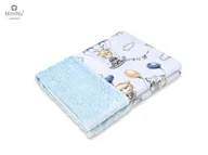 Koce i narzuty dla dzieci - Kocyk 75x100 SPADOCHRONY BŁĘKIT + MINKY BŁĘKIT - miniaturka - grafika 1