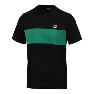Koszulka męska Fila  T-Shirt Bosse Black/Green Jacket L - Koszulki sportowe męskie - miniaturka - grafika 1