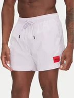 Kąpielówki męskie - HUGO Szorty kąpielowe Dominica 50493450 Fioletowy Regular Fit - miniaturka - grafika 1