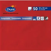 Dekoracja stołu - Duni Sales Poland SERWETKI 33/3W CZERWONE TISSUE 50 SZT. (154494) - miniaturka - grafika 1