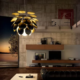 MARSET Discocó lampa wisząca Ø 88 cm czarna/złota - Lampy sufitowe - miniaturka - grafika 3