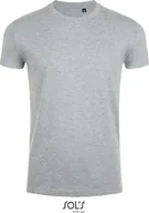 Koszulki męskie - SOLS T-shirt męski Slim Fit 00580 szary melanż XXL - miniaturka - grafika 1