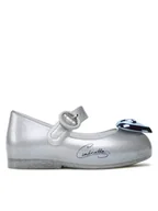 Buty dla chłopców - Melissa Baleriny Mini Melissa Sweet Love + Disn 33447 Srebrny - miniaturka - grafika 1