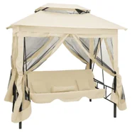 Elior Producent: Altanka ogrodowa Marja z hu$161tawk$162 ecru vidaxl_43239