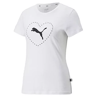Koszulki i topy damskie - PUMA Valentine's Day Graphic Tee T-Shirt damski, Puma bia?y, L - grafika 1