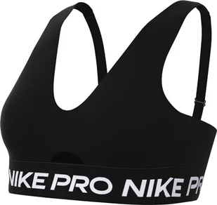Nike Damski sportowy biustonosz Pro Indy Plunge Bra Sw, czarny/biały, HF5961-010, M - Biustonosze - miniaturka - grafika 1