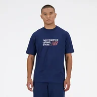 Koszulki męskie - Koszulka męska New Balance MT41524NNY  granatowa - miniaturka - grafika 1
