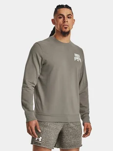 Bluza męska dresowa bez kaptura Ua Rival Terry Graphic Crew Under Armour 1379764-504 Zielony - Bluzy męskie - miniaturka - grafika 1