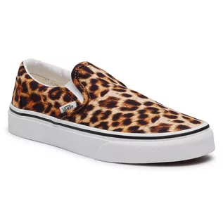 Trampki damskie - Vans Tenisówki Classic Slip-On VN0A5AO83I61 (Leopard) Black/Truewhite - grafika 1