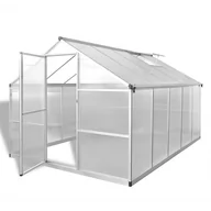 Szklarnie ogrodowe - vidaXL vidaXL Szklarnia z aluminiową, wzmacnianą ramą i podstawą 7,55 m2 - miniaturka - grafika 1