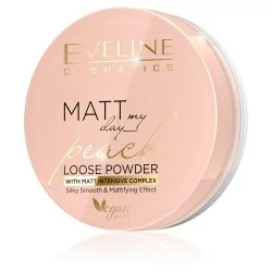 Eveline Matt My Day Peach Sypki puder brzoskwiniowy 6g 42234-uniw - Pudry do twarzy - miniaturka - grafika 1