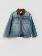 Kurtki i płaszcze dla chłopców - Reserved - Kurtka jeansowa - niebieski - miniaturka - grafika 1