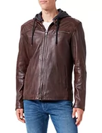 Kurtki męskie - Freaky Nation Męska kurtka skórzana In Power-fn, mahoń., L - miniaturka - grafika 1