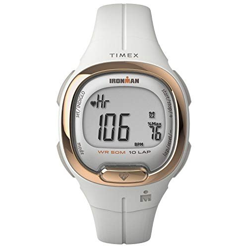 Timex Ironman Transit zegarek damski 33 mm – biały dwuczęściowy pasek z żywicy, tarcza cyfrowa, koperta w kolorze białym, TW5M40400