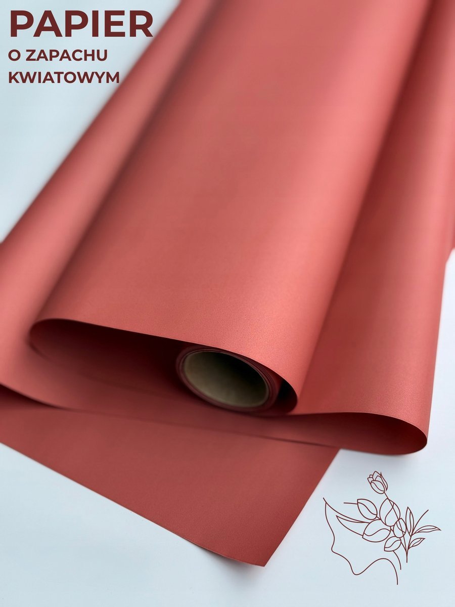 Papier florystyczna do pakowania satynowy Koral 50cmX9m
