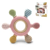 Gryzaki dla dzieci - LORELLI FLOWER - GRYZAK ZABAWKA DEEP PINK - miniaturka - grafika 1