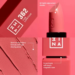 3INA 3INA 3INA The Lipstick 845 Odważny błękit nieba 4.5 g - Szminki - miniaturka - grafika 4