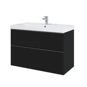 Szafki łazienkowe - Elita 168107 SZAFKA LOOK 100 2S BLACK MATT PDW - miniaturka - grafika 1