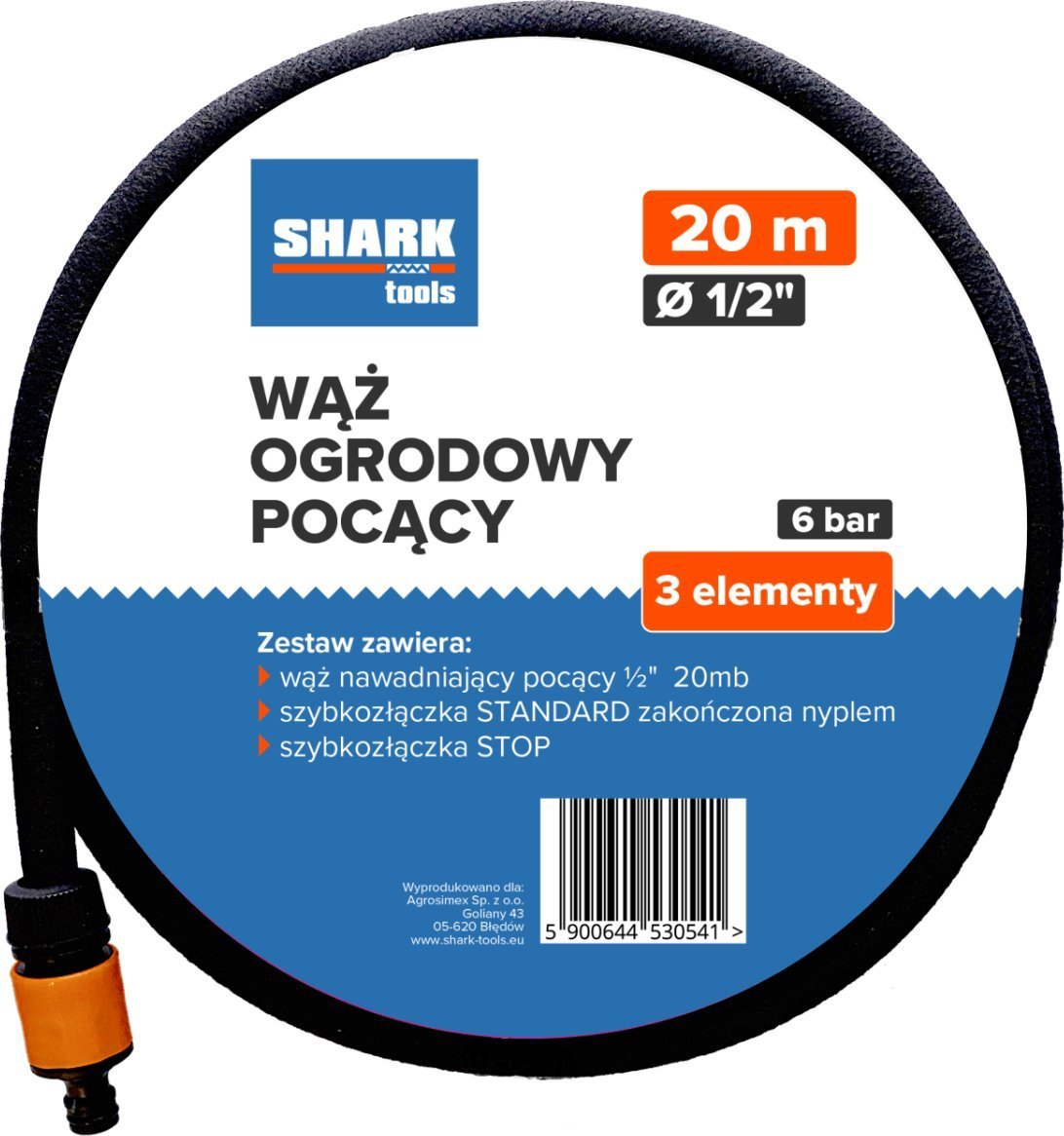 Nawadniający wąż ogrodowy pocący 1/2