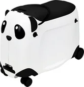 Walizki - Walizka walizeczka dla dziecka z kółkami i z siedzeniem jeżdżąca panda - miniaturka - grafika 1