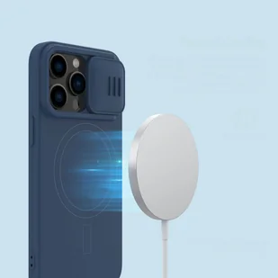 Nillkin CamShield Magnetic Silicone Case etui iPhone 14 Pro magnetyczny MagSafe pokrowiec z osłoną na aparat zielony - Etui i futerały do telefonów - miniaturka - grafika 14