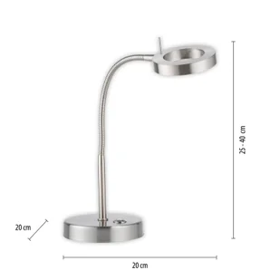 Paul Neuhaus Lampa stołowa LED Hensko elastyczna, ściemniacz - Lampy stojące - miniaturka - grafika 1