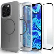 Etui i futerały do telefonów - Etui Do Magsafe Do iPhone 16 Pro Max Clear, Szary Magnes, Pancerne Szkło - miniaturka - grafika 1