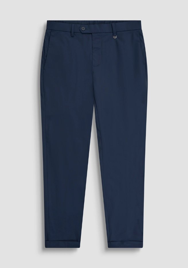 pantalone slim fit męskie niebieski marine