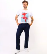 Spodnie męskie - Niedenimowe spodnie męskie GALATA 4023 NAVY BLAZER-33\34 - miniaturka - grafika 1