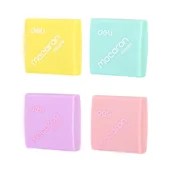 Gumki biurowe - Gumka do ścierania mazania office DELI mała seria Macaron mix kolorów - miniaturka - grafika 1