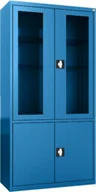Meble i wyposażenie gabinetów medycznych - MDW/2s.5005 szafa lekarska 2-skrzydłowa 2-komorowa niebieska - miniaturka - grafika 1