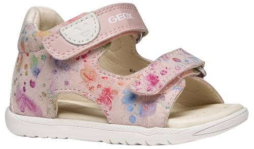 Geox Sandały dla dziewczynek B MACCHIA Gir, LT Rose/Multicolor, 19 EU