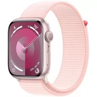 Smartwatch - APPLE Watch 9 GPS 45mm koperta z aluminium (różowy) + opaska sportowa (różowy)  - miniaturka - grafika 1