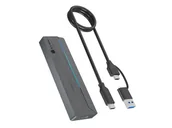Obudowy i kieszenie na dyski twarde - ICY BOX Obudowa dysku SSD RGB M.2 SATA/NVMe USB 3.2 Gen 2 Type-C IB-1826MCL-CU3 - miniaturka - grafika 1