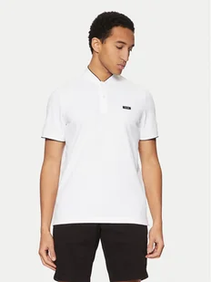 Calvin Klein Polo K10K114139 Biały Regular Fit - Koszulki męskie - miniaturka - grafika 1