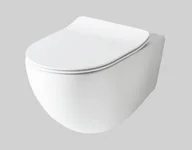 Miski WC - Art Ceram File 2.0 Zestaw Toaleta WC bez kołnierza 52x37 cm + deska wolnoopadająca biały mat  FLV0040530+FLA01405 - miniaturka - grafika 1