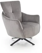 Fotele - Fotel do salonu SCAMPI szary obrotowy HALMAR - miniaturka - grafika 1