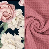 Narzuty - WYJĄTKOWY koc _ NARZUTA _ PEONIE na czarnym _ 155x200 cm - miniaturka - grafika 1