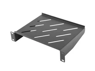 Lanberg półka do szaf 10 310mm 1U 254x180mm udźwig do 20kg Czarna (AK-1012-B) - Szafy rack - miniaturka - grafika 2