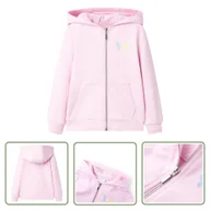 Bluzy dla dziewczynek - Bluza dziecięca z kapturem - jasnoróżowa - 116 - Bluza Dziecięca - miniaturka - grafika 1