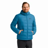 Kurtki męskie - Męska kurtka puchowa Jack Wolfskin ATHER DOWN HOODY M RDS aurora blue - L - miniaturka - grafika 1