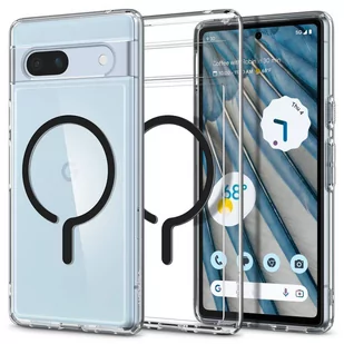 Etui GOOGLE PIXEL 7A Spigen Ultra Hybrid Onetap Ring MagSafe transparentne - Etui i futerały do telefonów - miniaturka - grafika 3